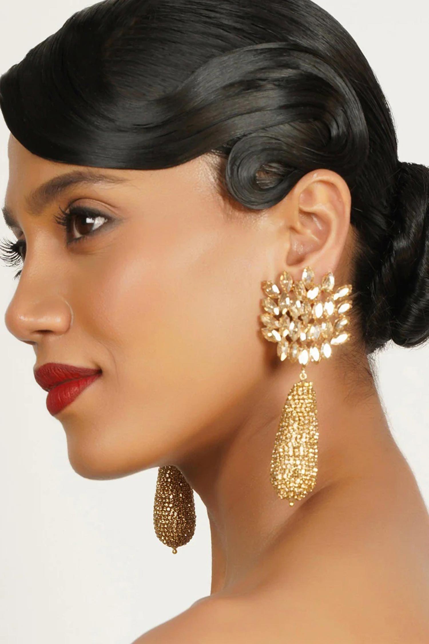 Blossom Crystal Embellished Danglers 