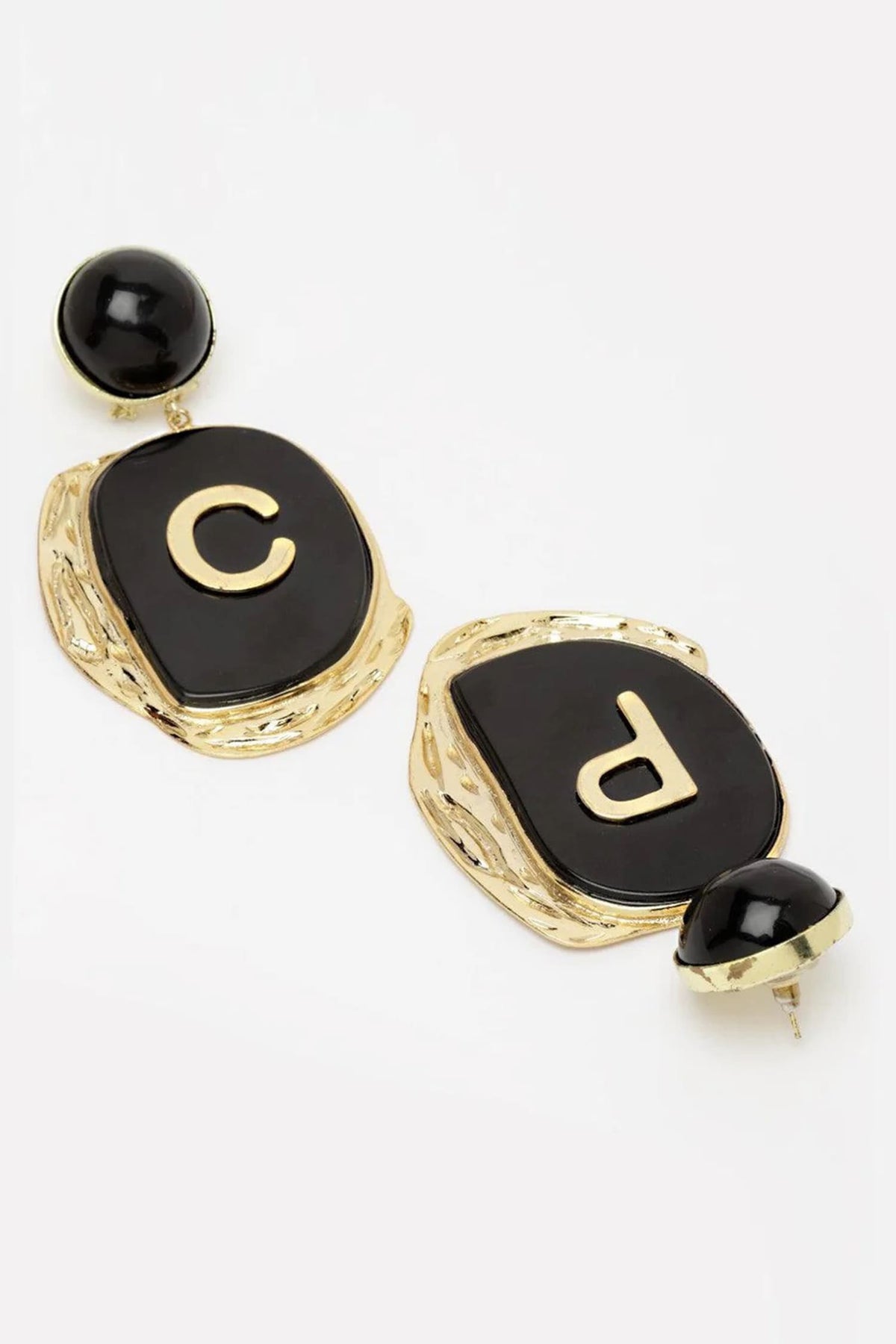 Letter Embellished Earrings 