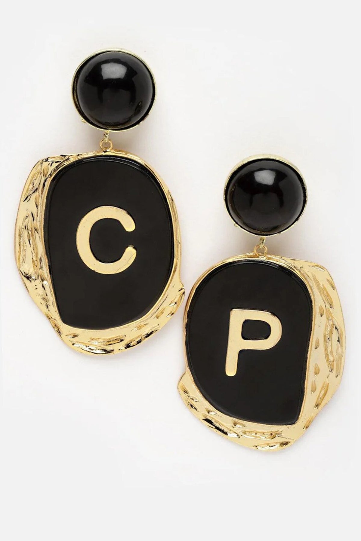 Letter Embellished Earrings 