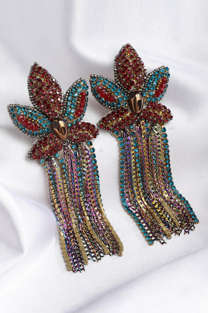 Floral Waterfall Earrings 