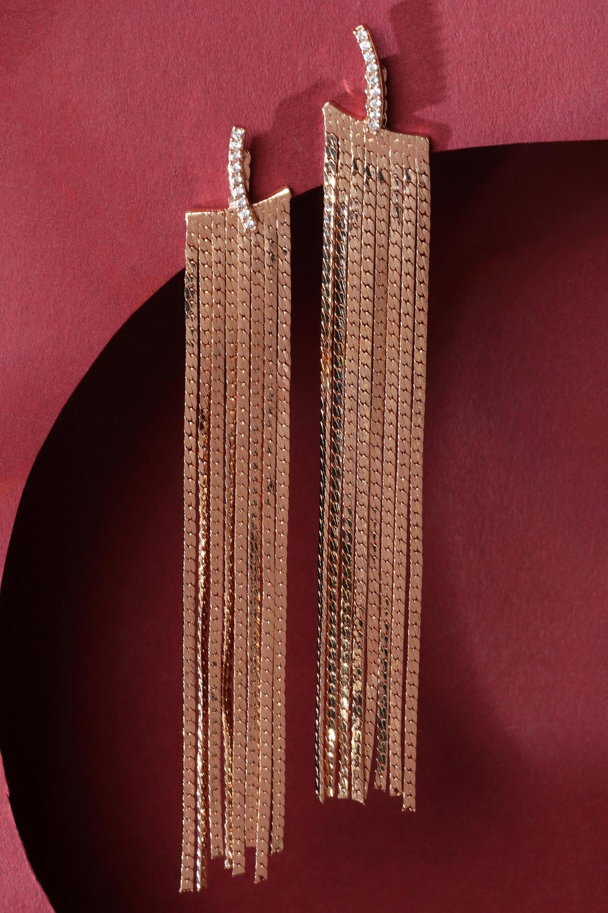 Tasselled Chain Earrings 