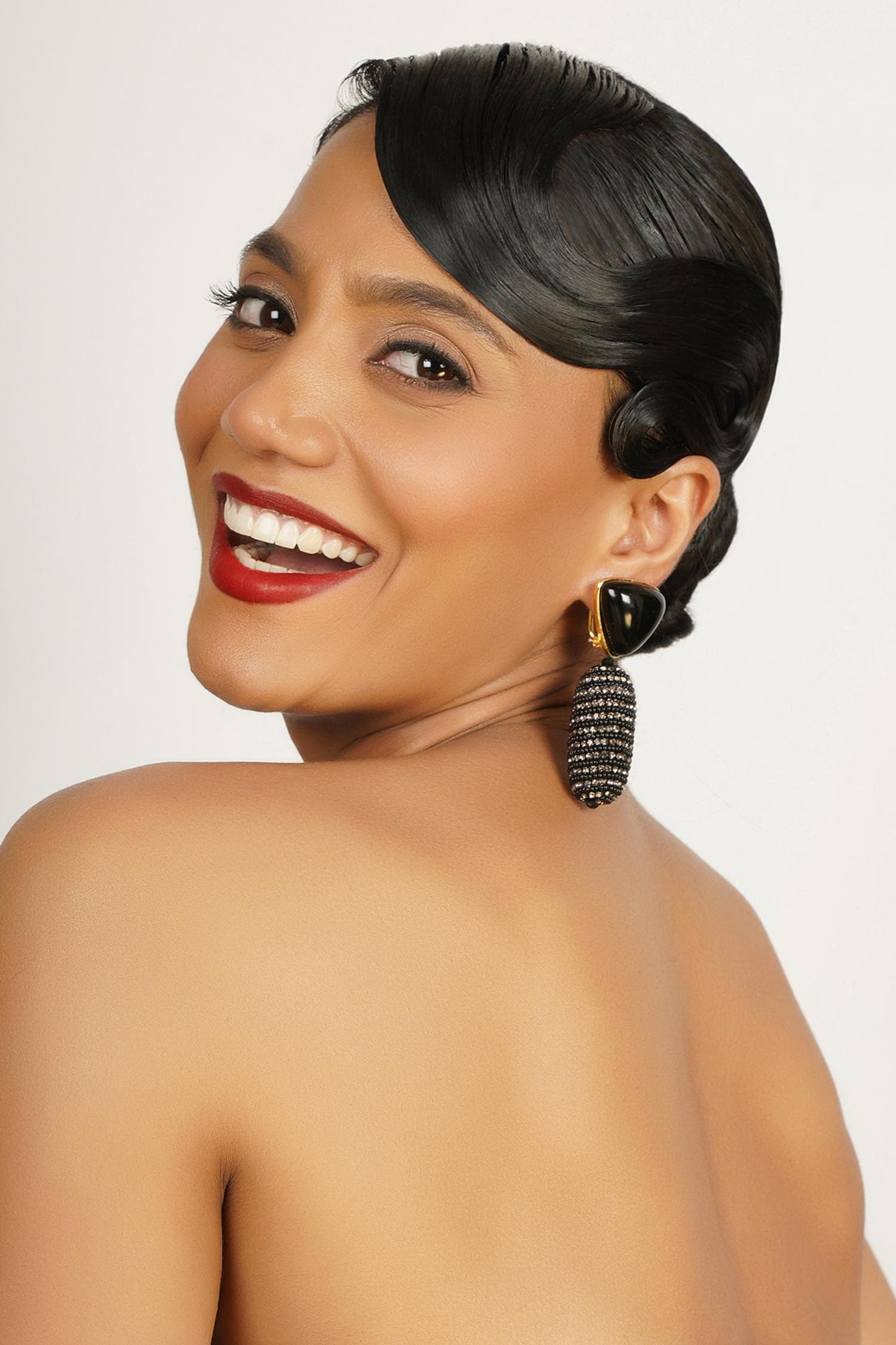 Stone Crystal Embellished Earrings 