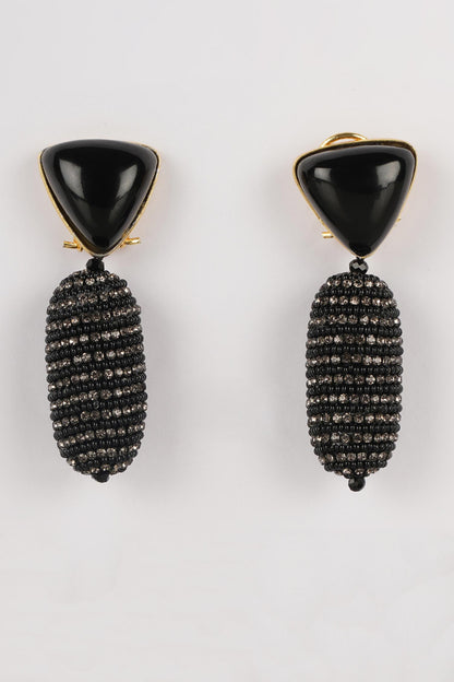 Stone Crystal Embellished Earrings 