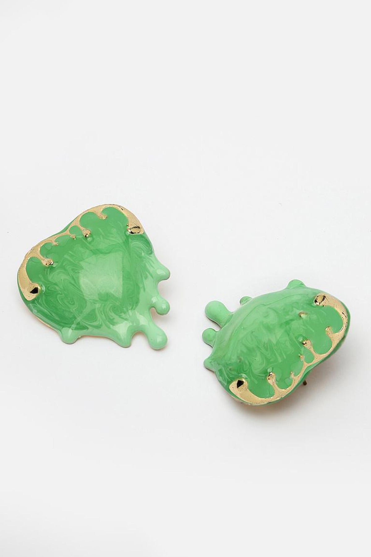 Enamel Heart Stud Earrings 