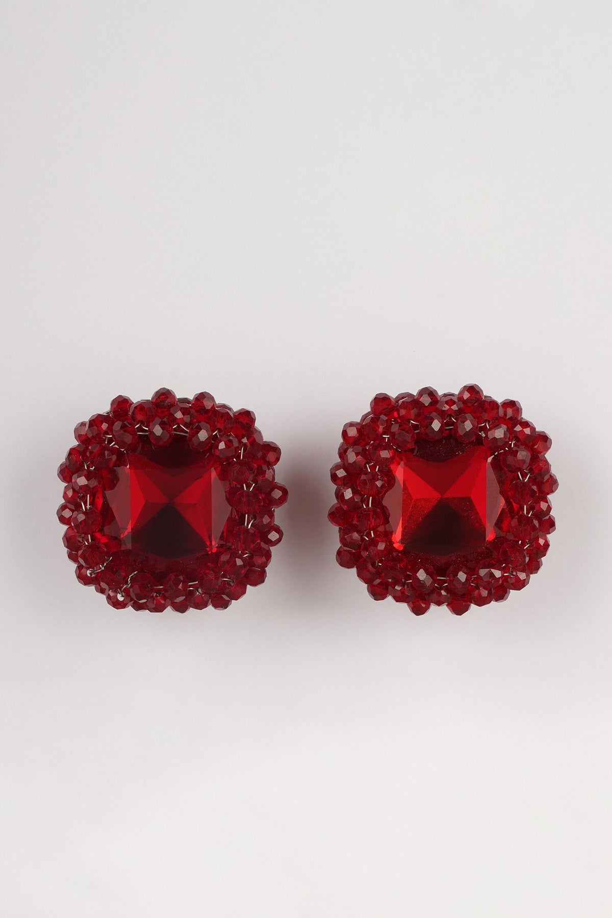 Bead Embellished Stud Earrings 