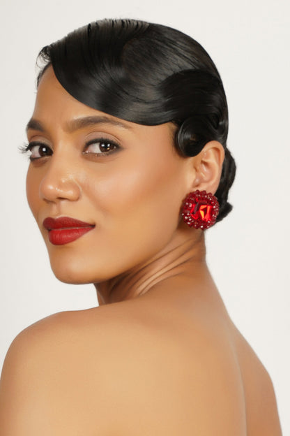 Bead Embellished Stud Earrings 