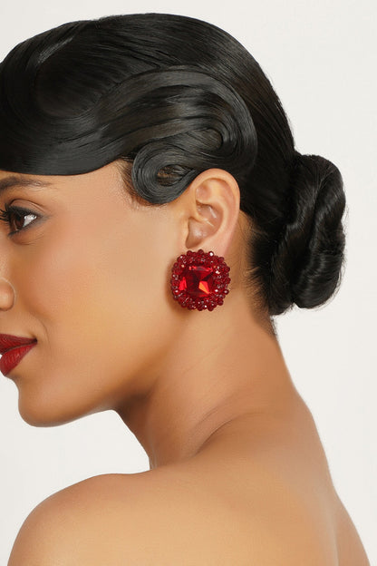 Bead Embellished Stud Earrings 