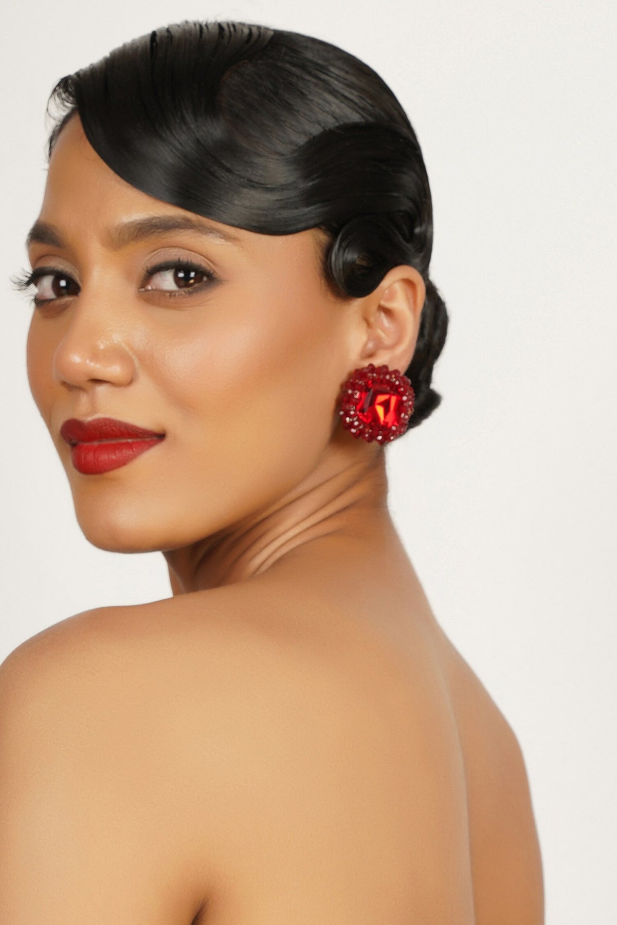 Bead Embellished Stud Earrings 