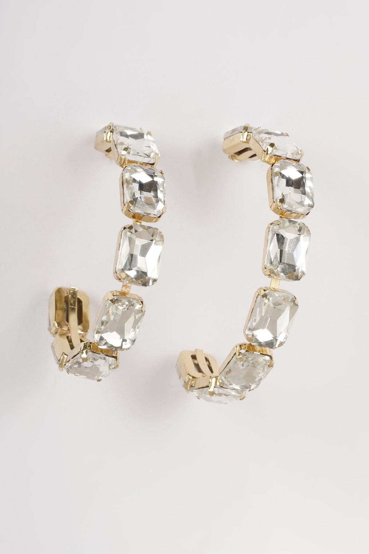 Crystal Embellished Hoops 