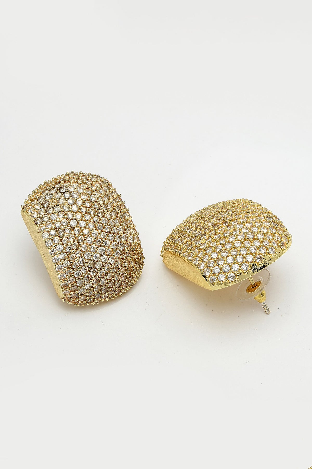 Crystal Studded Stud Earrings 