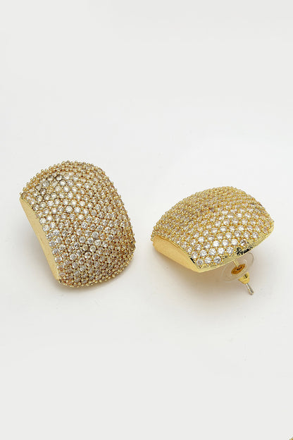 Crystal Studded Stud Earrings 