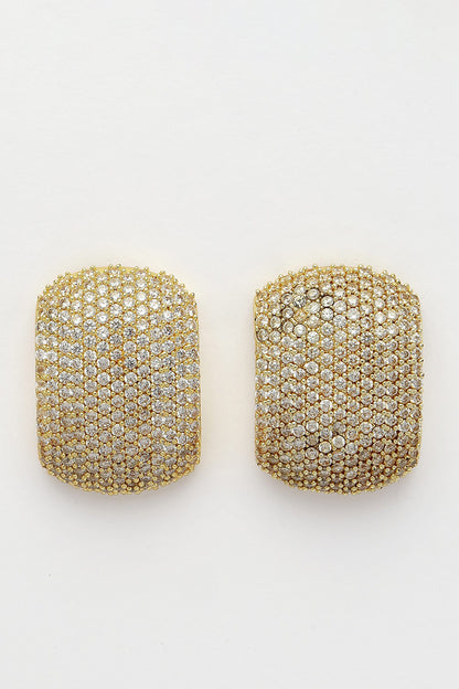 Crystal Studded Stud Earrings 