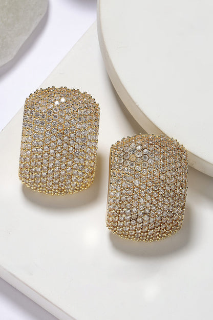 Crystal Studded Stud Earrings 
