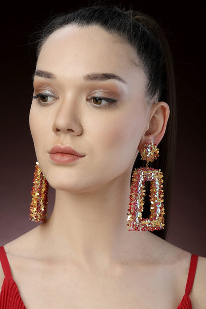 Sequin Embellished Dangler Earrings 