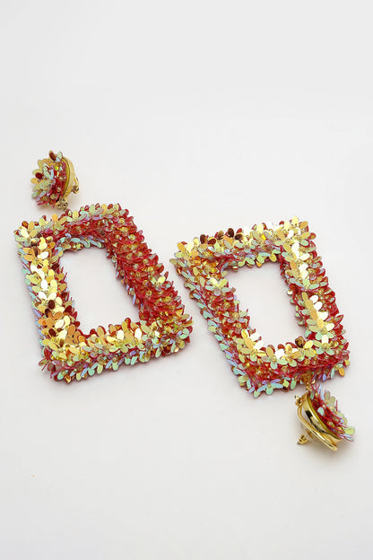 Sequin Embellished Dangler Earrings 