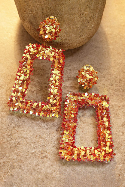 Sequin Embellished Dangler Earrings 