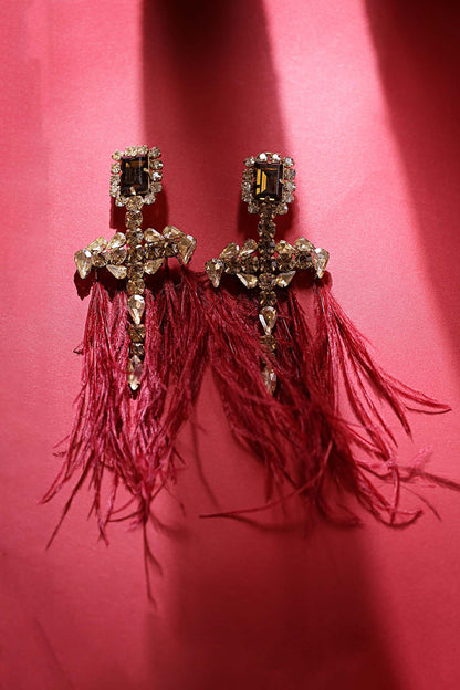 Feather Dangler Earrings 