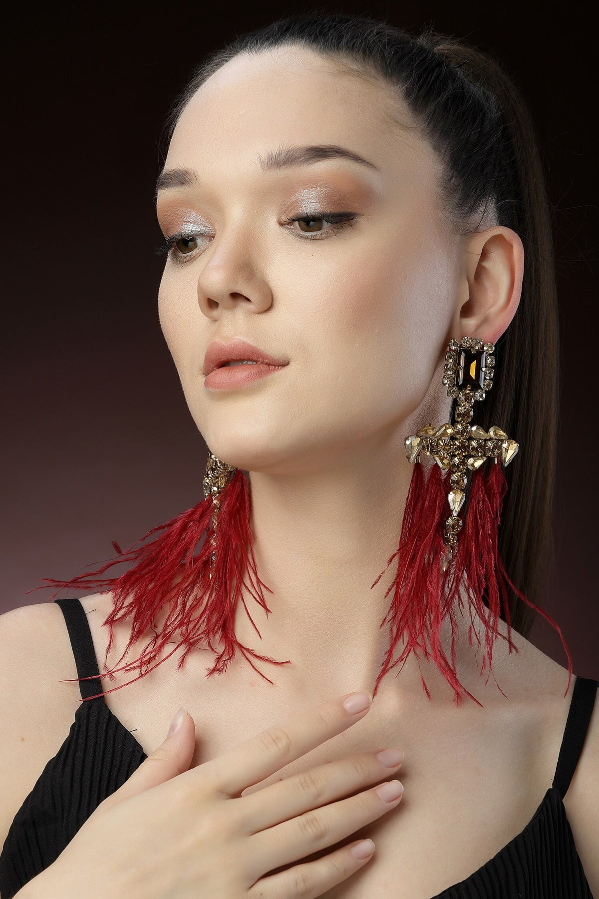 Feather Dangler Earrings 