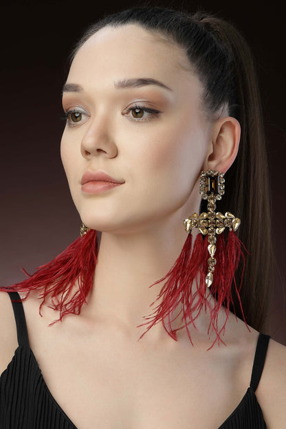 Feather Dangler Earrings 