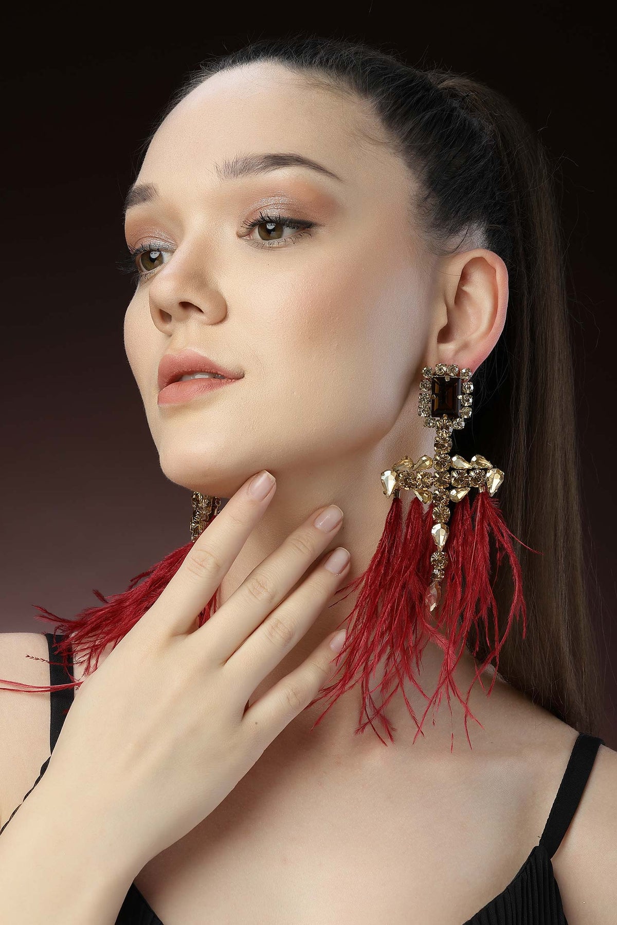 Feather Dangler Earrings 