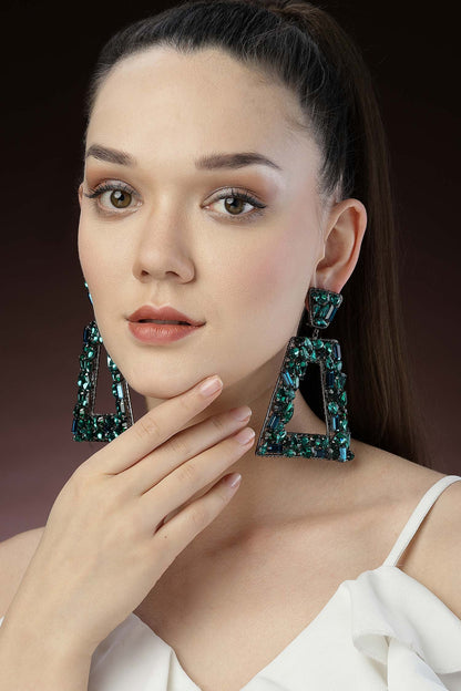 Trapezoidal Open Frame Earrings 