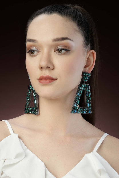 Trapezoidal Open Frame Earrings 