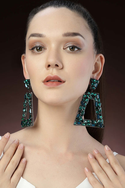 Trapezoidal Open Frame Earrings 