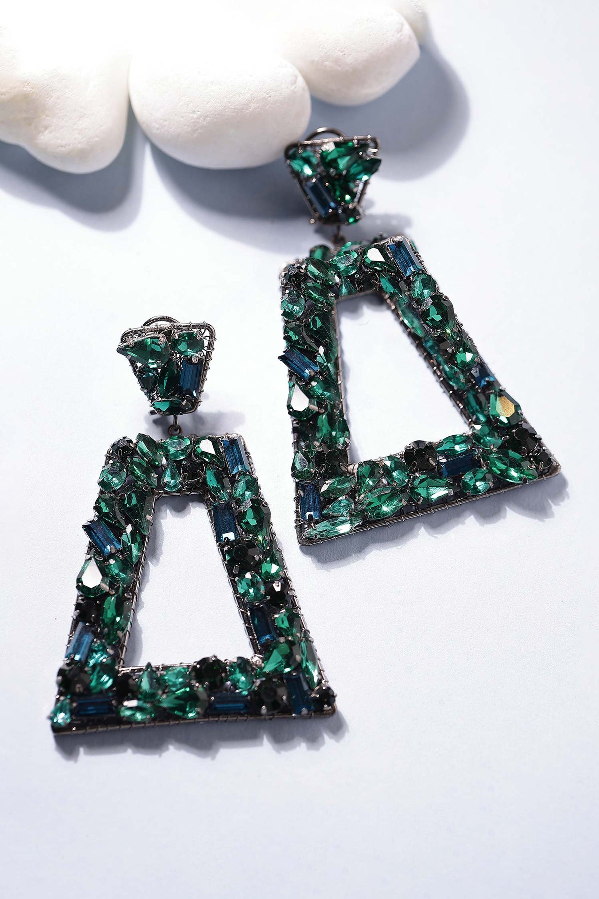 Trapezoidal Open Frame Earrings 