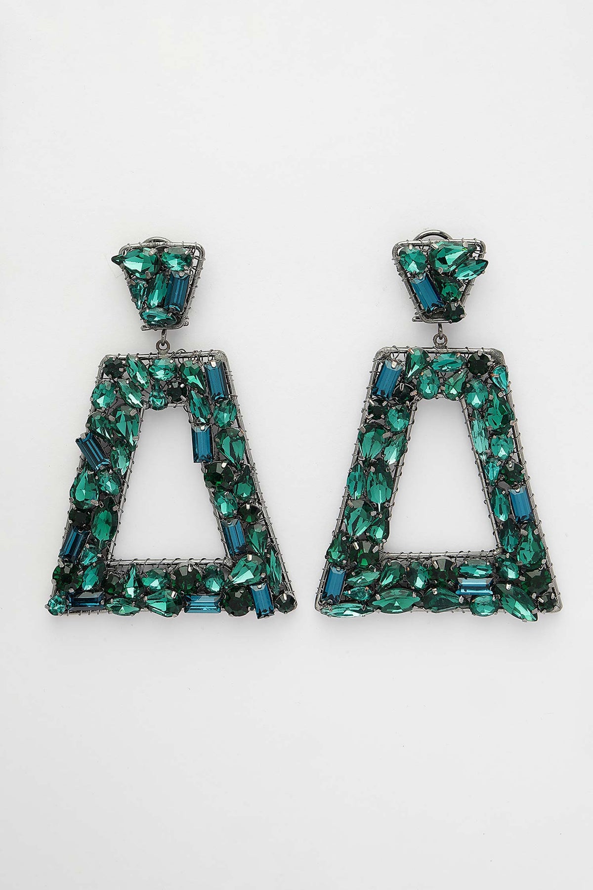 Trapezoidal Open Frame Earrings 
