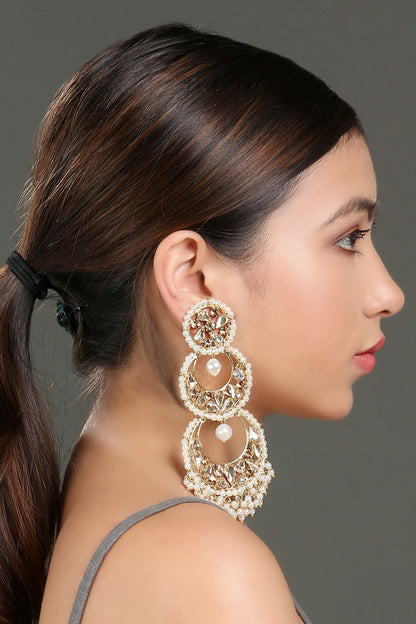Layered Chandbali Earrings 