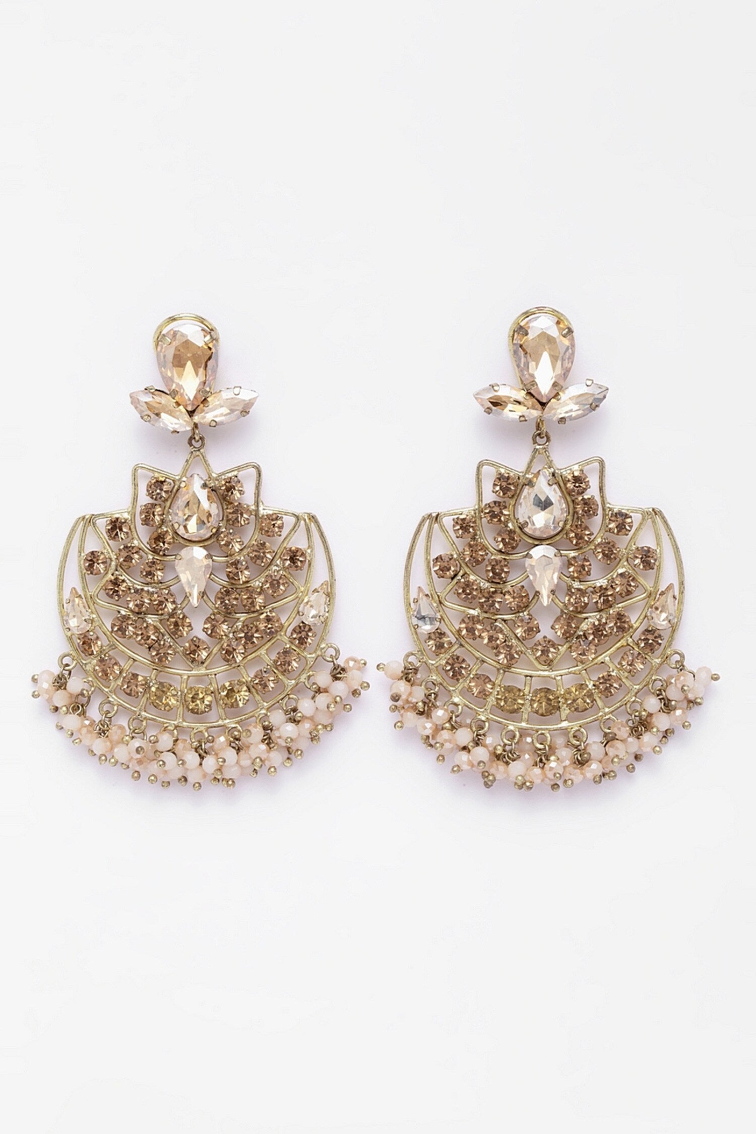 Crystal Embellished Chandelier Earrings 