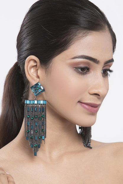 Crystal Waterfall Dangler Earrings 