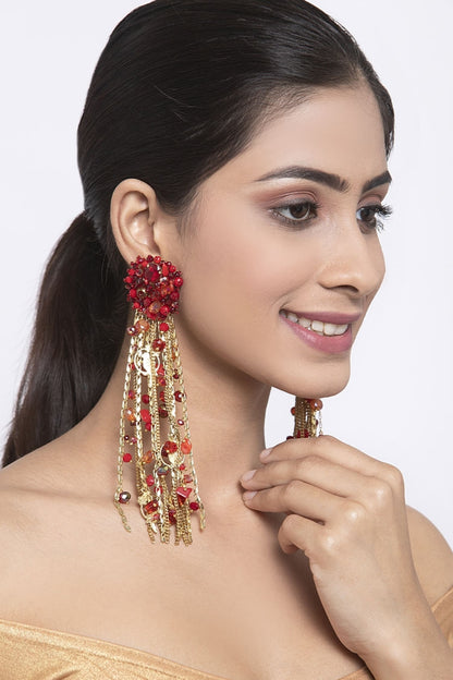 Beaded Waterfall Earrings 