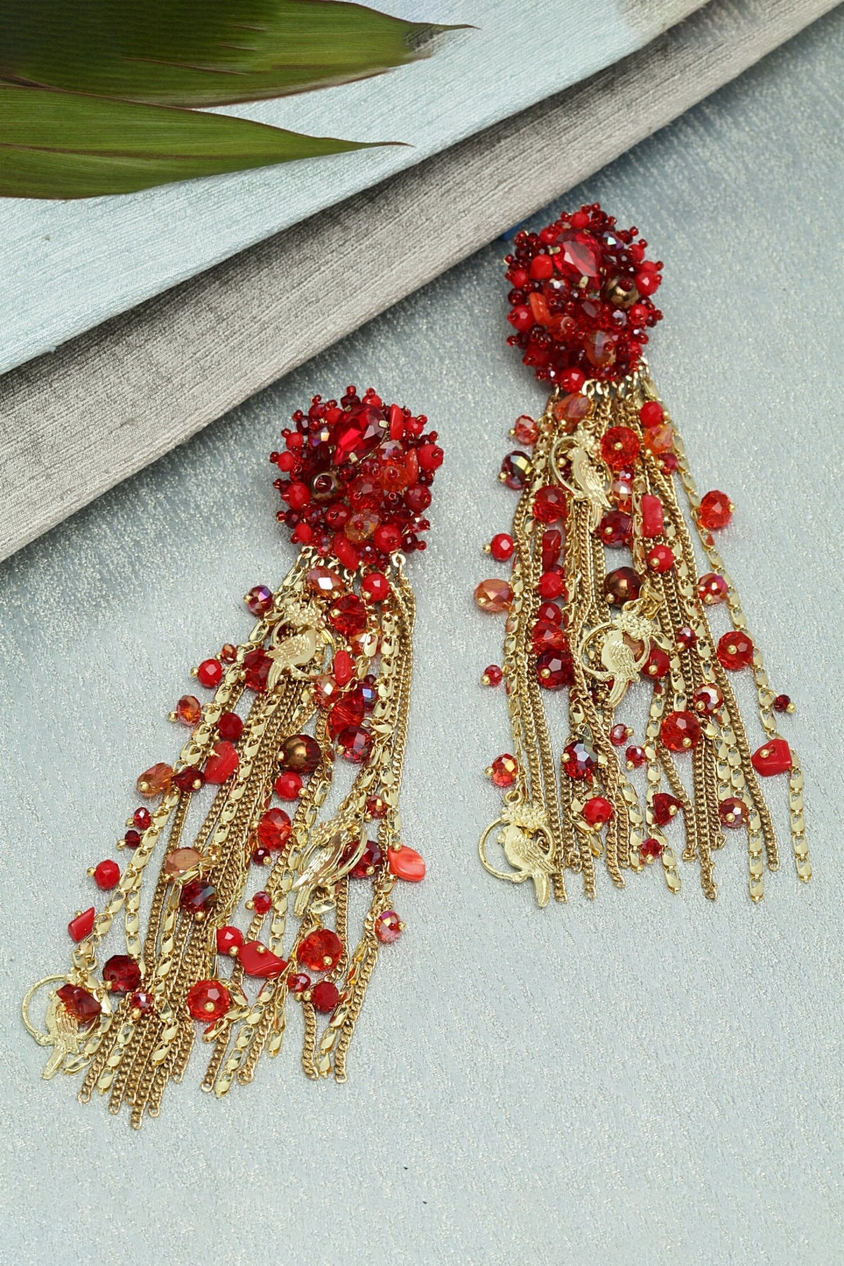 Beaded Waterfall Earrings 