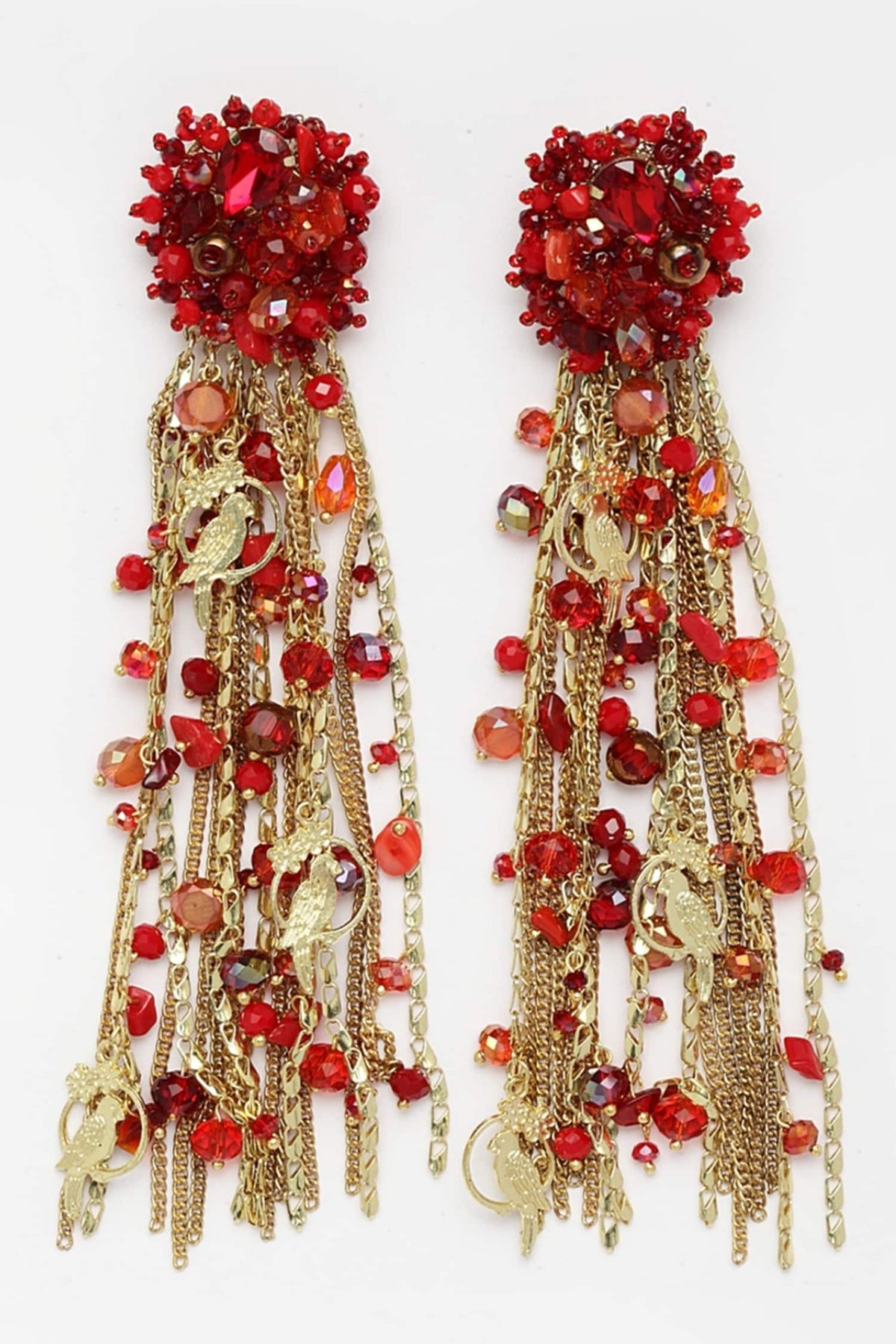 Beaded Waterfall Earrings 