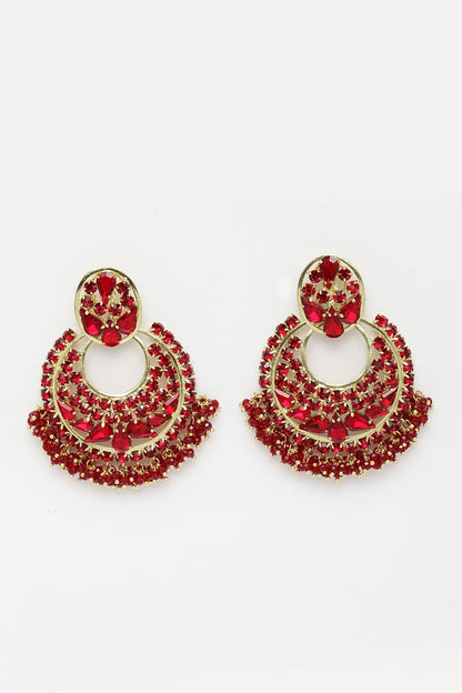 Crystal Embellished Chandbali Earrings 