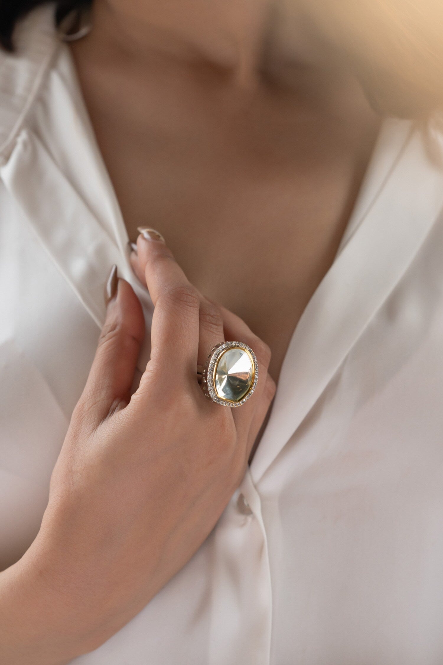 Polki Studded Ring 