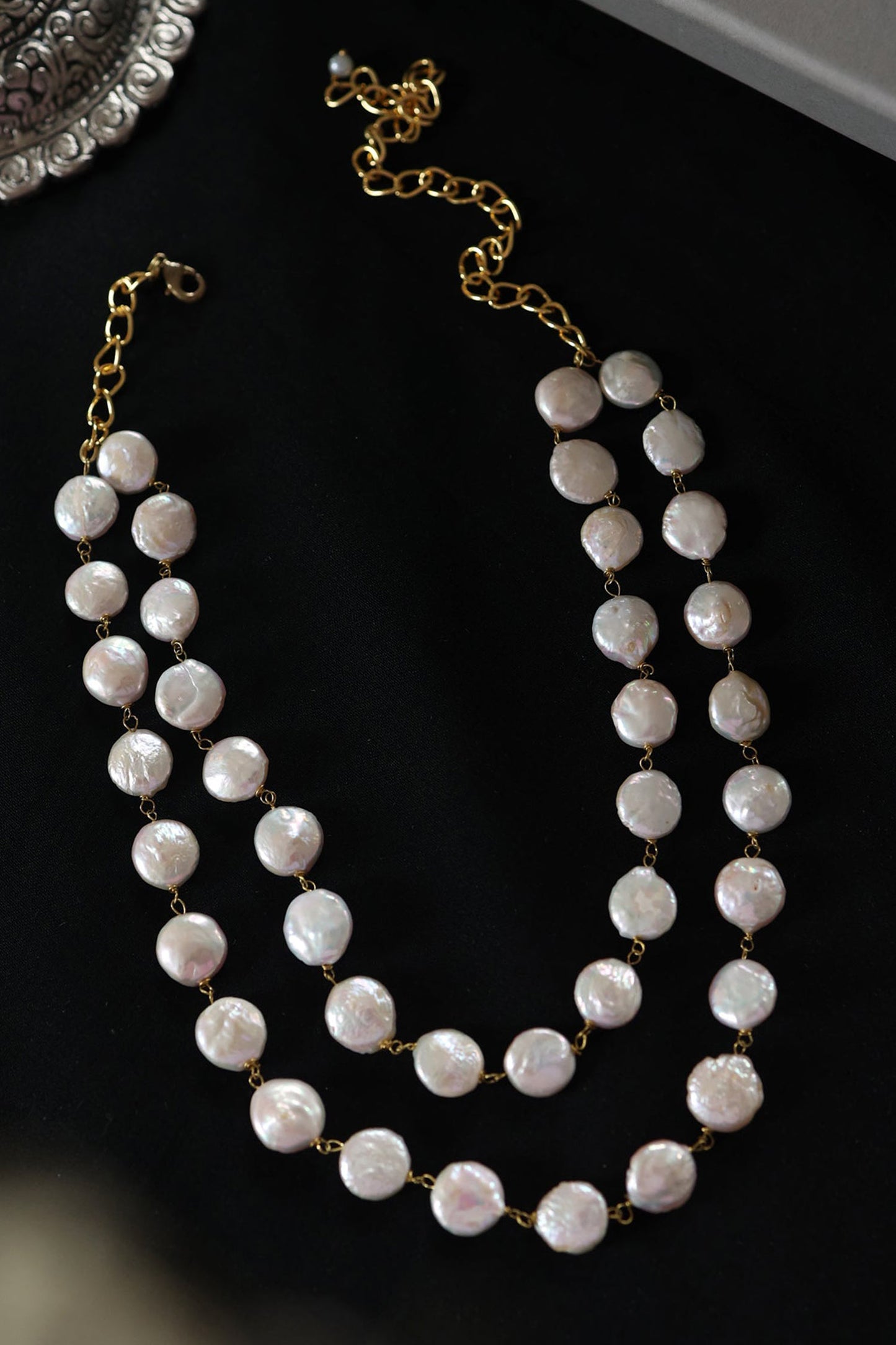 Coin Pearl Layered Necklace 