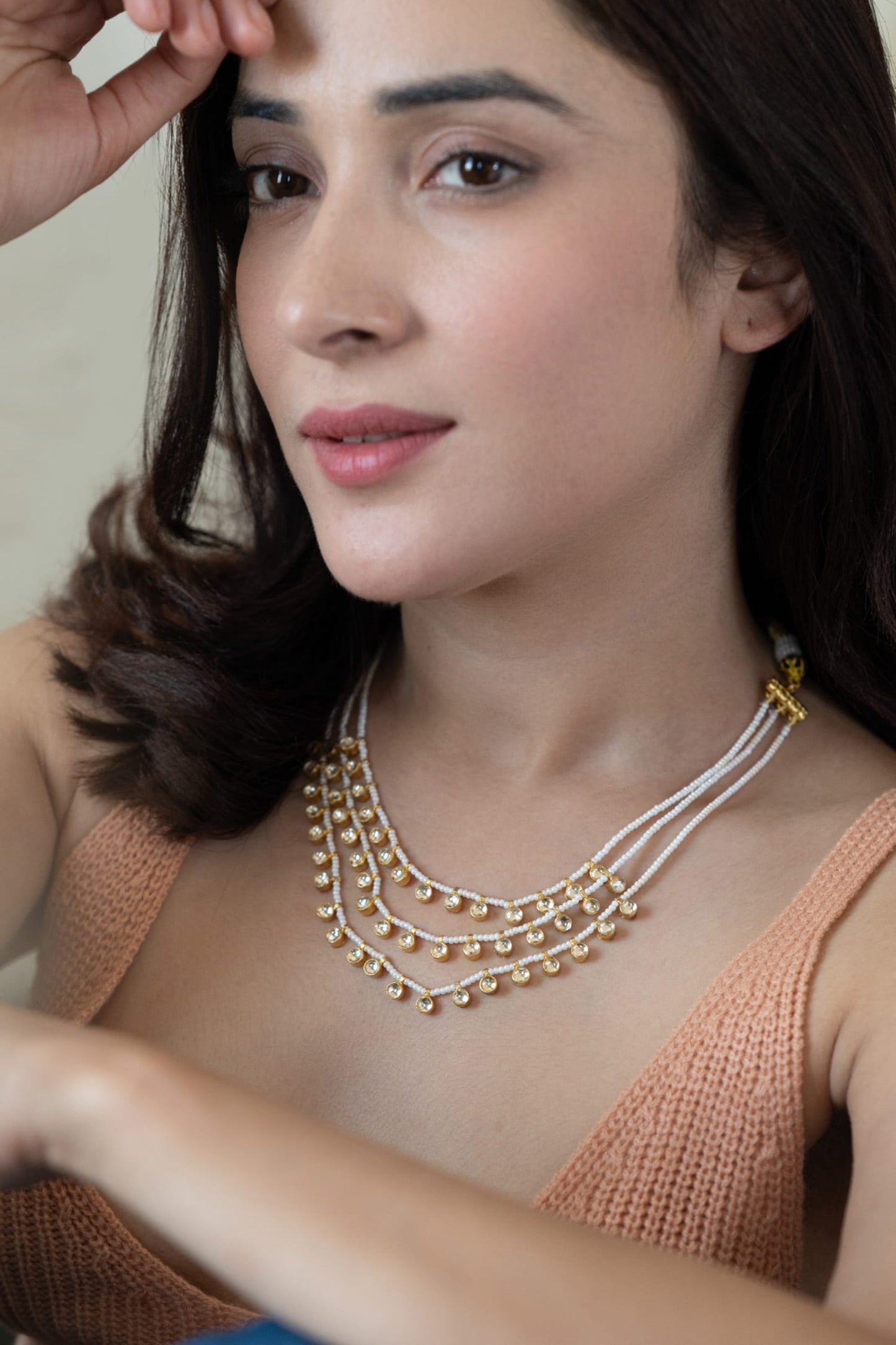 Kundan Studded Layered Necklace 