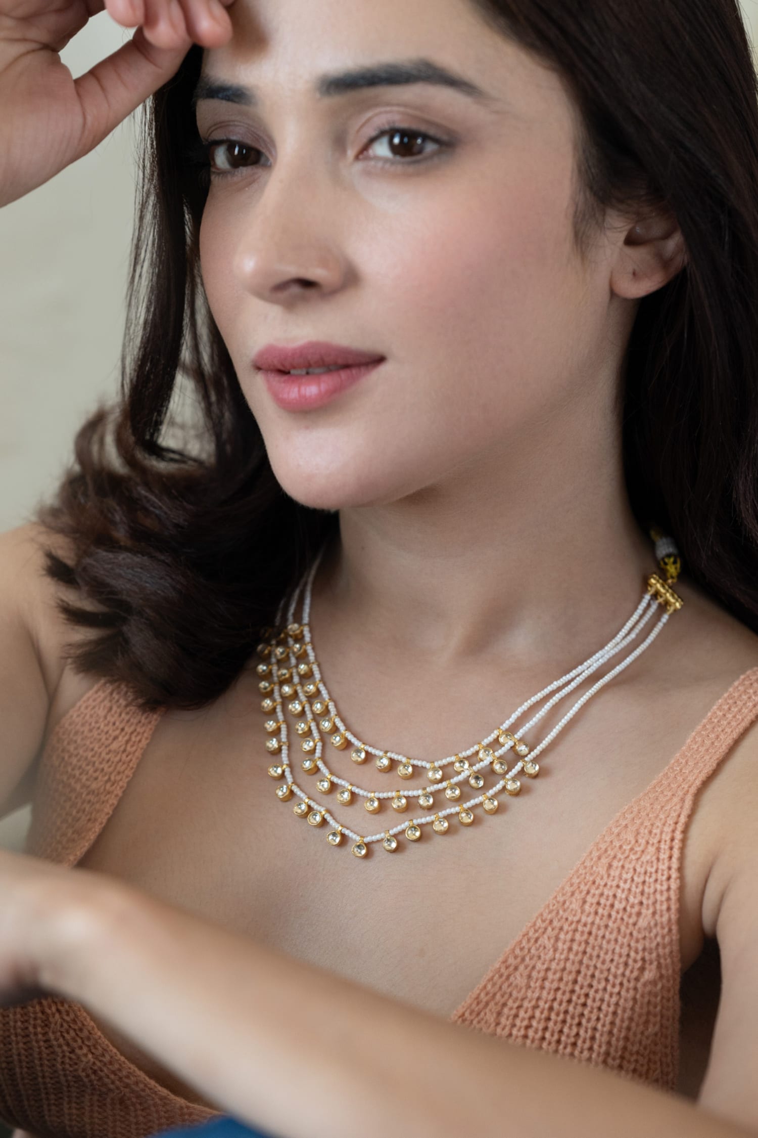Kundan Studded Layered Necklace 