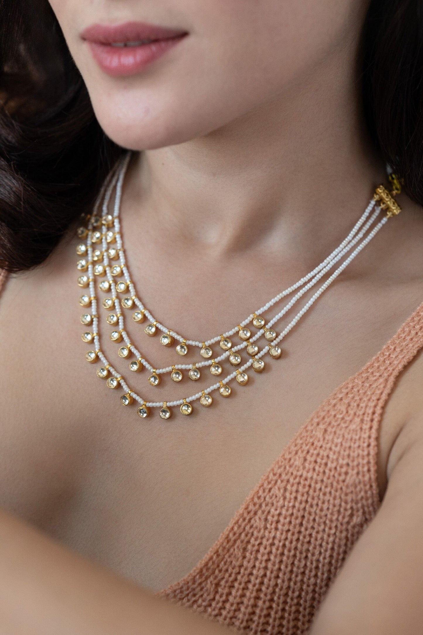 Kundan Studded Layered Necklace 