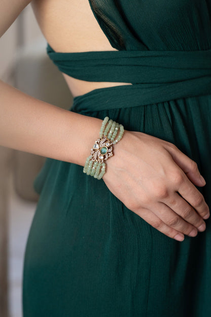 Polki Studded Floral Bracelet 