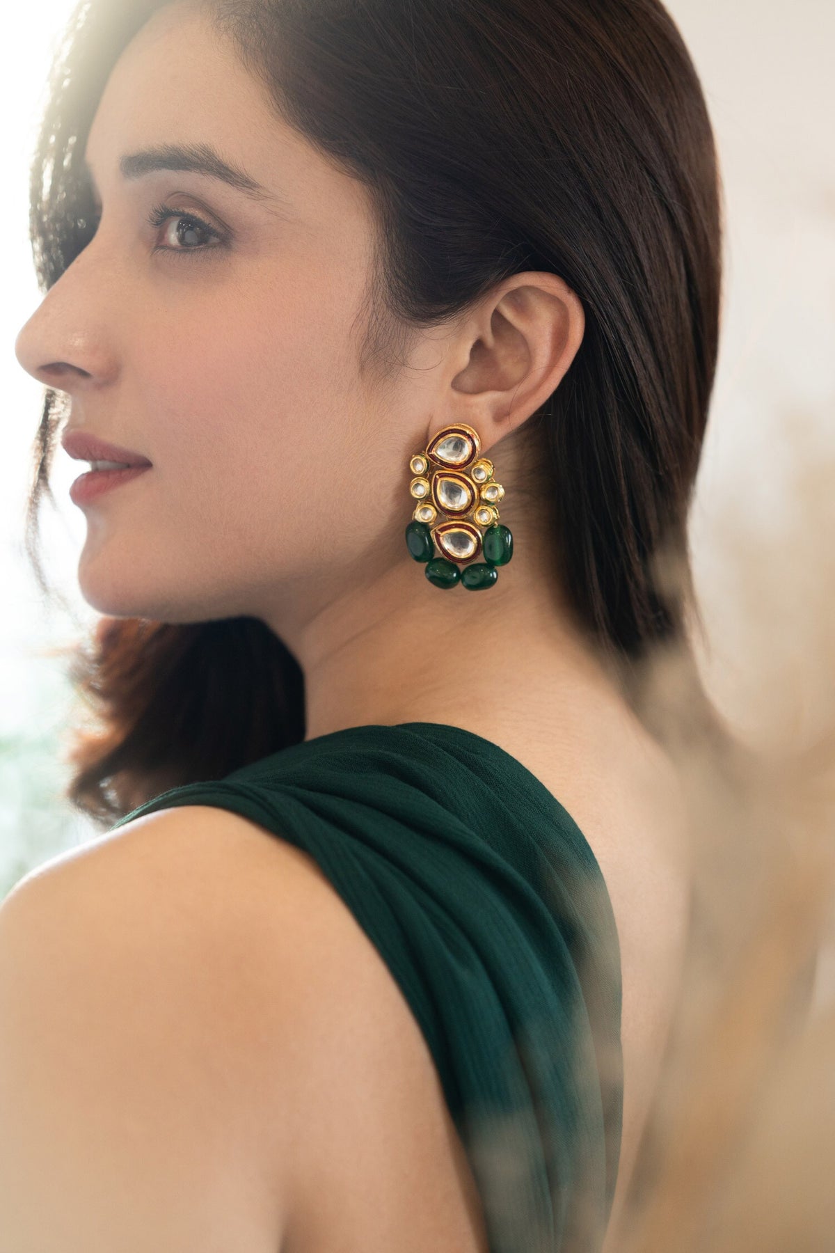 Kundan Cluster Earrings 