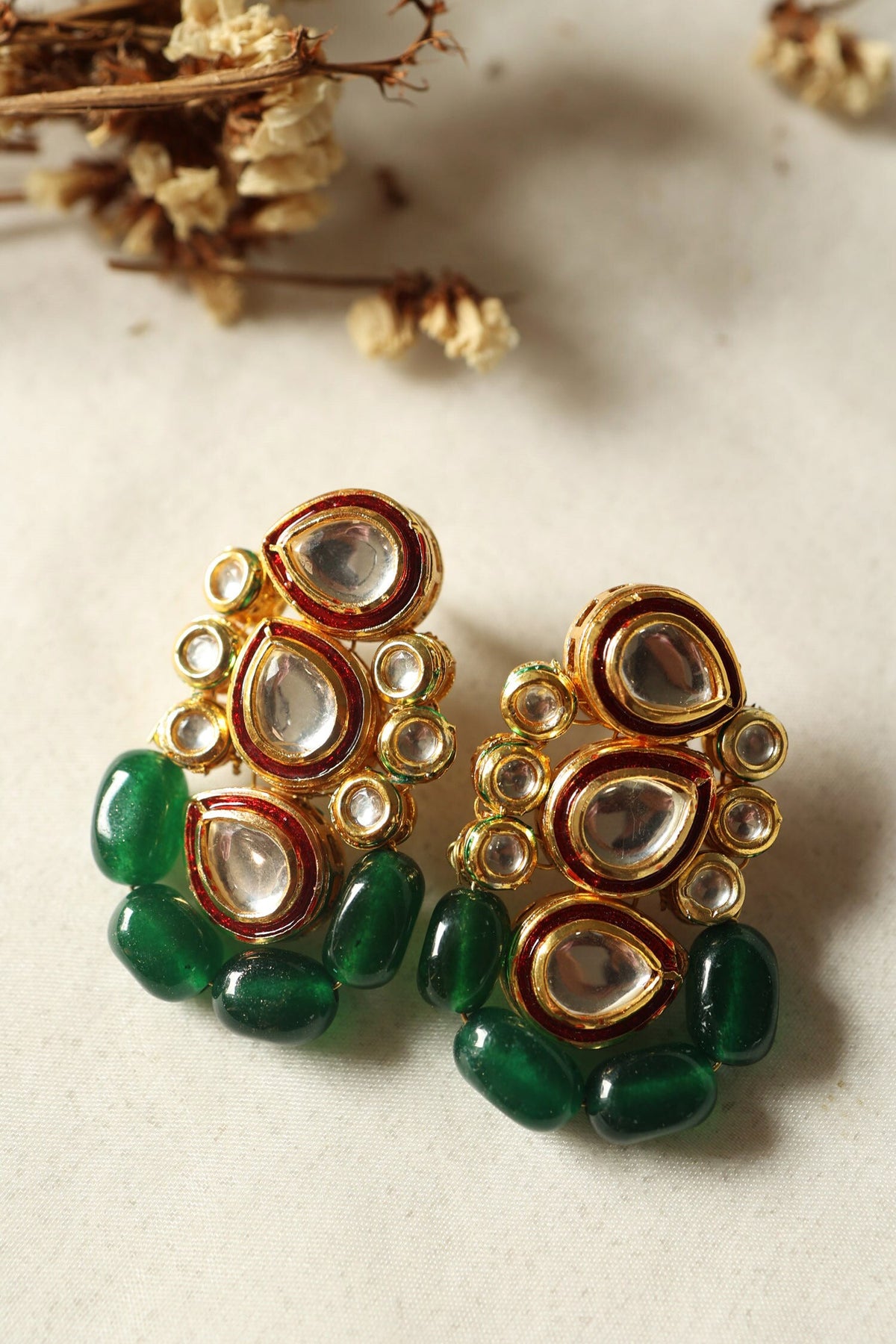 Kundan Cluster Earrings 