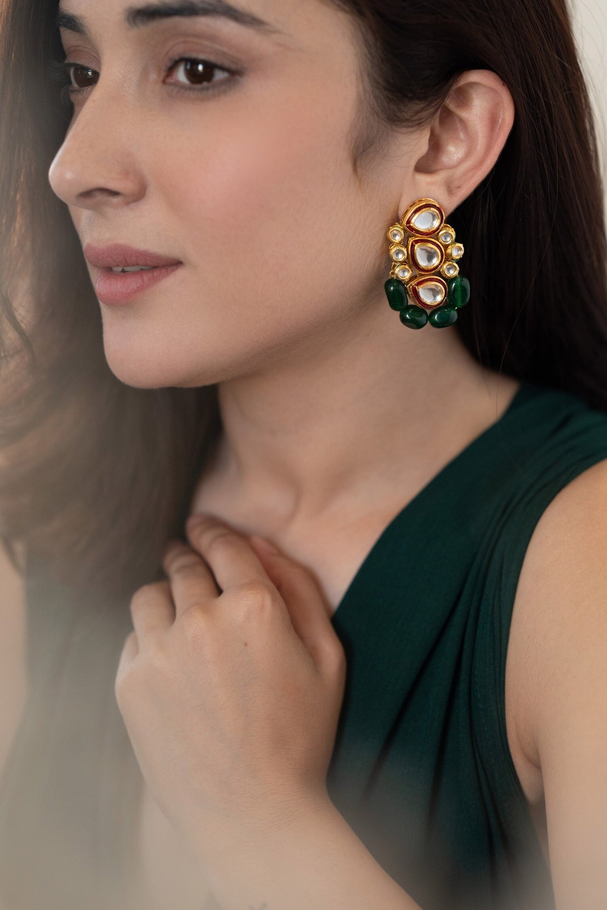 Kundan Cluster Earrings 