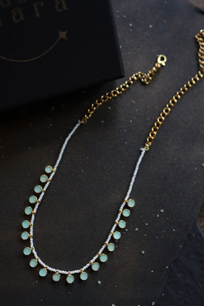 Kundan Drop Pearl Necklace 