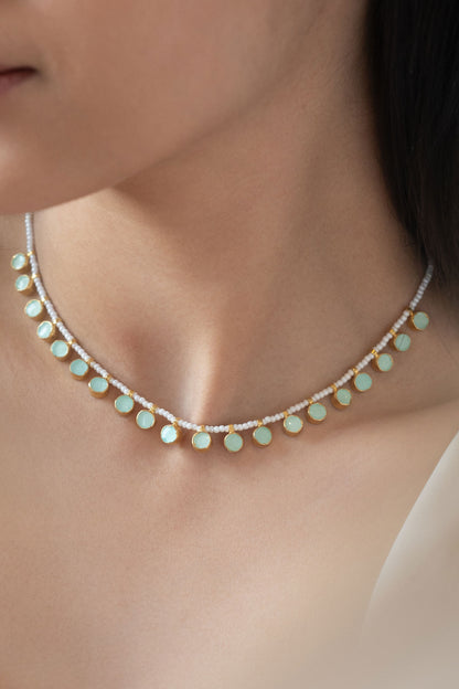 Kundan Drop Pearl Necklace 