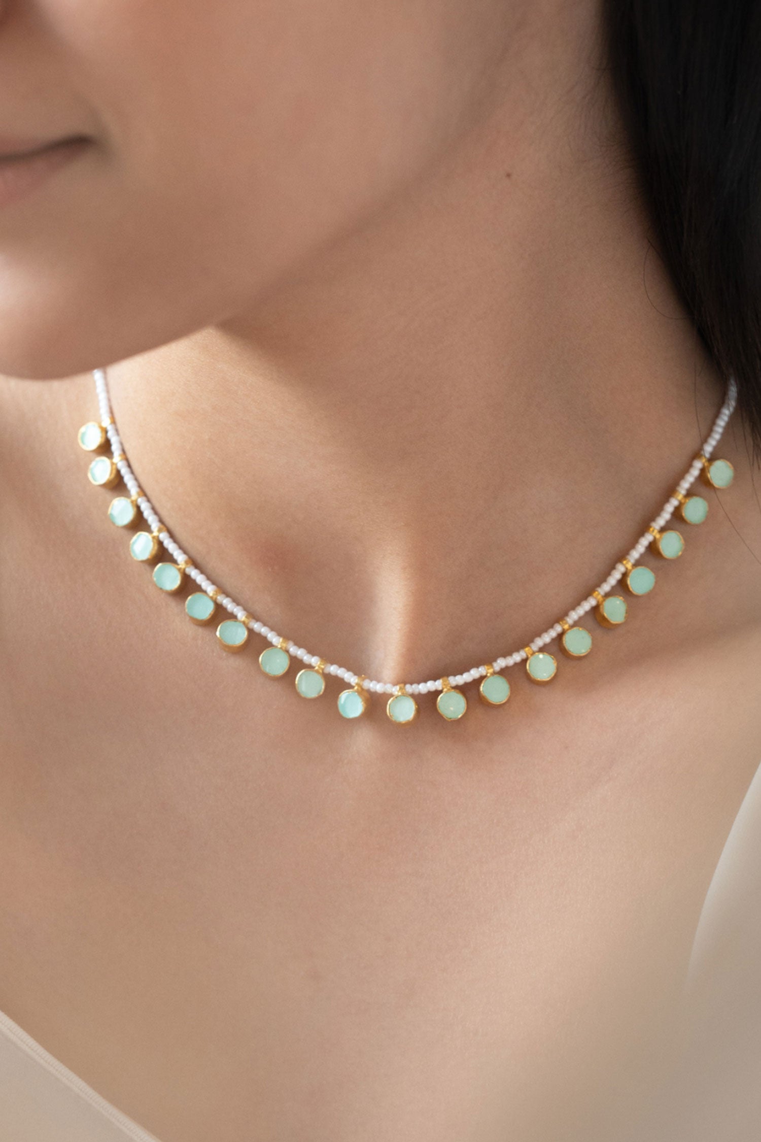 Kundan Drop Pearl Necklace 