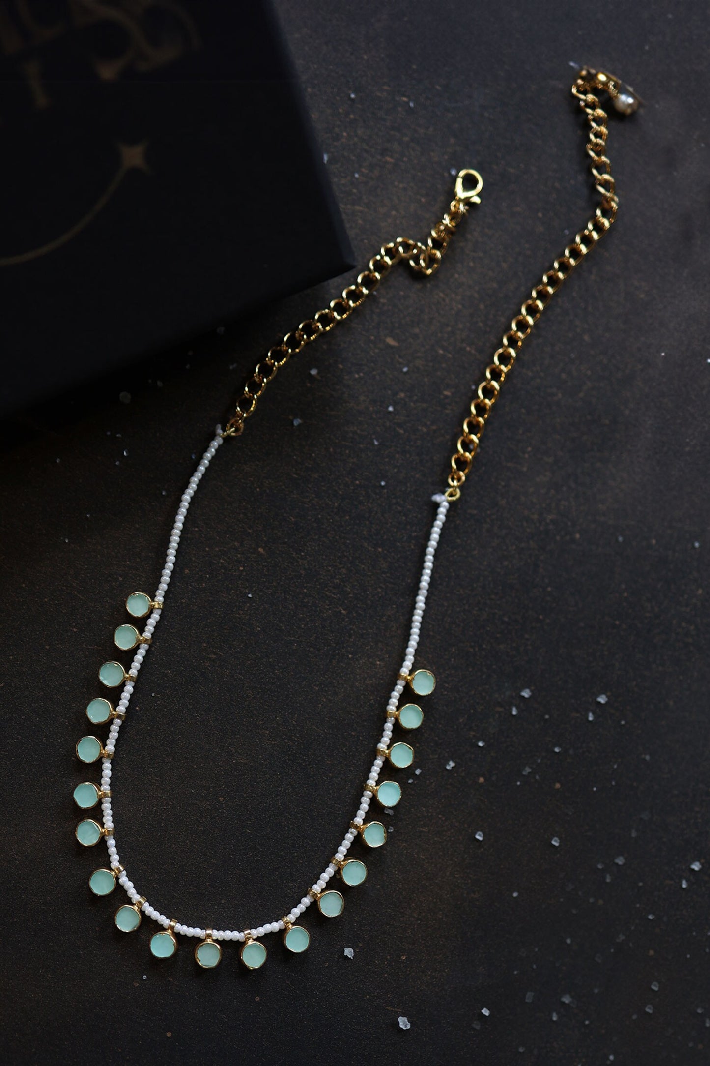 Kundan Drop Pearl Necklace 