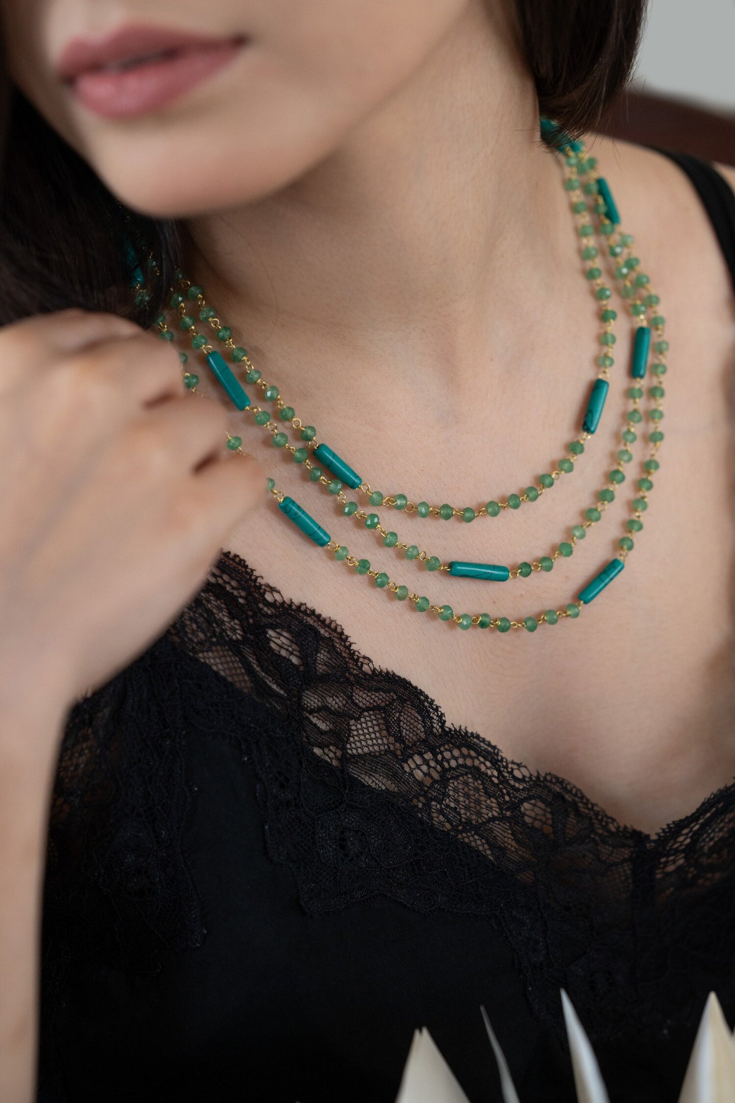Onyx Multi-Layer Necklace 
